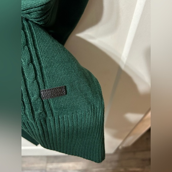 Buffalo David Bitton Warner’s Adventure Green Sweater polo short sleeve shirt - Picture 4 of 6